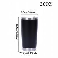 Mug de voyage isotherme en acier inoxydable de 20 oz avec couvercle à pression, logo personnalisé, gobelet à double paroi sous vide pour cadeaux d'entreprise