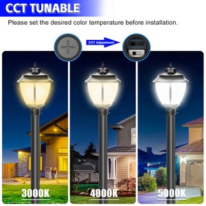 NGT LED Post <b>Light</b> 36W - 150W Dusk to Dawn Vintage <b>Light</b> 22500LM UL Driver Street <b>Lights</b> <b>for</b> Garden Lawn <b>Pathway</b> Driveway - Product Image 6