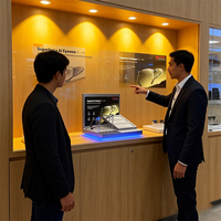 Support d'affichage interactif LED pour lunettes intelligentes IA/RA personnalisées haut de gamme – Présentoir de bureau en métal pour la vente au détail