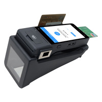 Terminal de paiement Android portable avec lecteur d'empreintes digitales, lecteur NFC et imprimante thermique pour la collecte sur le terrain