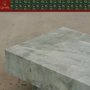 <span class=keywords><strong>Mesa</strong></span> de Centro GOLDKING Moderna para Sala de Estar, Mármol Verde Veteado, Base Gris Claro, Vetas Blancas y Grises, Acabado de Superficie de Alto Brillo - Product Image 4