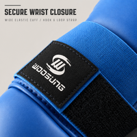Gants de karaté professionnels Woosung, protège-mains bleus et rouges, pour entraînement et sparring, adultes et jeunes.