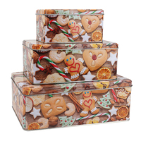 Boîtes en métal étamé personnalisées pour l'emballage alimentaire, avec couvercles, pour biscuits, gâteaux, chocolats, sucettes, matériaux recyclés