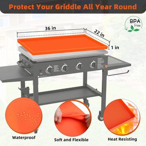 Alfombrilla antiadherente personalizada <span class=keywords><strong>para</strong></span> parrilla de barbacoa de grado alimenticio, alfombrilla <span class=keywords><strong>para</strong></span> plancha, cubierta <span class=keywords><strong>protectora</strong></span> de silicona, alfombrillas grandes de silicona <span class=keywords><strong>para</strong></span> parrilla al aire libre - Product Image 5