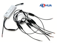 Système de câblage pour éclairage LED, prise UK 3 broches, connecteur M12 2 broches, 4 broches, connecteur étanche, séparateur en Y, IP65/IP67/IP68, connecteur de câble en T