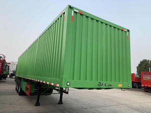 Semi-remorque personnalisable à 3 essieux en acier de type caisse, avec portes latérales/arrière, train de roulement robuste, capacité de charge de 30 000 kg, efficace - Product Image 3