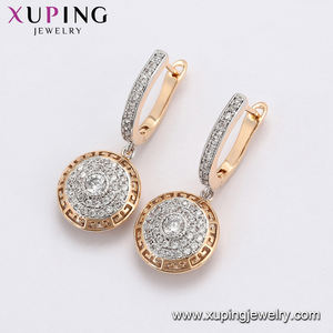 Xuping-pendientes redondos de circón multicolor para mujer, aretes, 99371 - Product Image 3