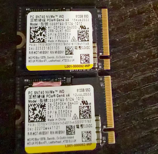 ORIGINAL SN740 SSD 512GB M.2 2230 NVMe PCIe Gen 4x4 ECC for Laptop