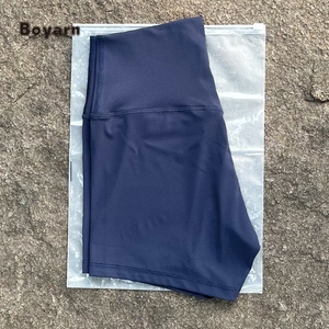 กางเกงขาสั้นออกกำลังกายเอวสูงสำหรับผู้หญิงจากโรงงาน Boyarn - กางเกงกีฬาไร้ตะเข็บ สีพื้น แห้งเร็ว ระบายอากาศได้ดี - Product Image 6