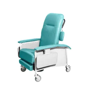 Silla médica reclinable y plegable para Hospital, sillón ajustable para cuidado clínico y pedicura