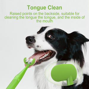 Sikat gigi hewan peliharaan bersih lidah gigi dalam lembut baru untuk anjing dan anak anjing - Product Image 4