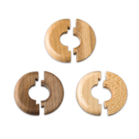 Vente en gros d'usine, couvre-tuyaux de radiateur en bois personnalisé, rosette en bois, grain de bois, boucle décorative en plastique pour les pieds de meubles