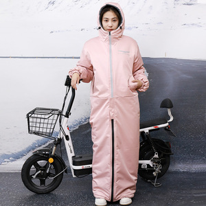 DD2220 Winter Bike guanti manubrio da esterno foderato in pile per tempo freddo impermeabile a manica lunga impermeabile in Jersey da ciclismo - Product Image 4