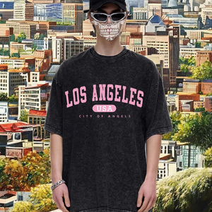 Sweat à capuche ample pour homme avec motif Los Angeles City Angels - Pull décontracté à manches longues en satin imprimé avec poche, 100 % fibre de bambou, coupe-vent - Product Image 2
