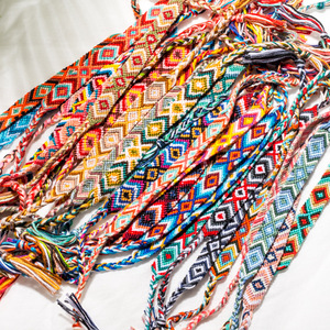 Nepal pulseiras trançadas ajustáveis e trançadas, fechamento para crianças meninas e homens - Product Image 2