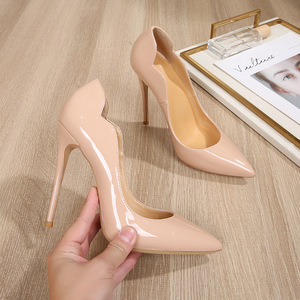 Zapatos de Tacón Alto de 12 cm para Mujer, Diseño Europeo Americano de Verano 2025, con Punta en V, Antideslizantes y Finos - Product Image 1