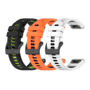 Correas de Silicona Premium de Doble Color RYB para Relojes <span class=keywords><strong>Garmin</strong></span> Instinct <span class=keywords><strong>2</strong></span>, Forerunner 955, Fenix 7, <span class=keywords><strong>Epix</strong></span> <span class=keywords><strong>2</strong></span>, 20mm, 22mm, 26mm - Product Image 1