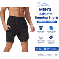 Shorts de course 2 en 1 pour hommes, double couche, légers, pour entraînement, athlétisme, gym, fitness, logo personnalisé