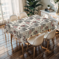 Nappe carrée en PVC gris RNPT avec motifs floraux en relief, lavable, pour événements, couverture en plastique pour festivals et fêtes