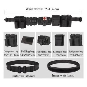 Ceinture multifonctionnelle d'autodéfense pour homme : tissu Oxford 1000D, ensemble de ceintures réglables à libération rapide pour l'extérieur, 6 pièces - Product Image 4