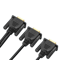 Cable de puerto serie RS232 DB9 de uno a dos, cable DB9 de un macho a dos hembras