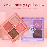 Nouvelle Arrivée Palette de Maquillage Yeux Étanche Contouring Scintillante 4 Couleurs Grille Carrée