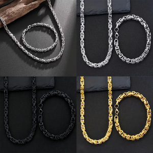 Set de Joyería de Lujo a Juego - Pulsera y Collar Acero Inoxidable Bañado Oro, Colección de Moda Coordinada - Product Image 2