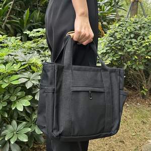 Échantillon gratuit Nouveau sac à main en toile de coton pour femmes Sac à bandoulière pour femmes Logo imprimé personnalisé Sac fourre-tout en toile de grande qualité - Product Image 5