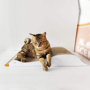 Bán Buôn Thân Thiện Với Môi Có Thể Gập Lại Hình Dạng Ngỗng Giấy Sóng Mèo Ban Đầu Mèo Scratcher Với Catnip - Product Image 1