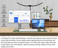 Lampe de table demi-lune lampe de bureau super lumineuse lampe de bureau LED réglable pour lire maison ordinateur bureau étude chambre lumières