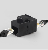 Módulo Keystone de Red RJ45 CAT5E UTP OEM con Conexión Estable y Acoplador en Línea Blanco/Negro Modelo TJ CST.5E