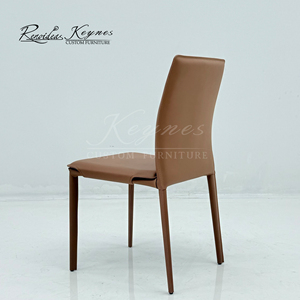 KeynesCustom Contemporary High End Saddle Leather Accent <b>Chair</b> For Minimalist Villa Living Room Seating - Product Image 3