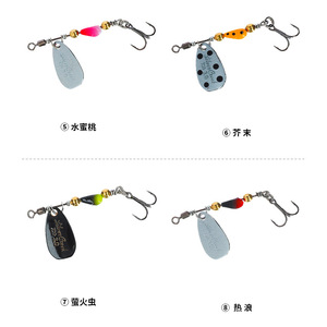 Señuelo Giratorio Silver Creek con Brillo Metálico, 12 Anzuelos Trident Negros, Señuelo de Fondo para Pesca de Trucha en Agua Dulce - Product Image 2