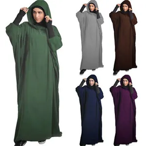 Burqa Wholesale Comfortable Overhead Women Prayer Long Dress Abaya Muslim Burqa Ramadan Kaftan Jilbab Robe