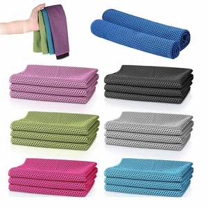 Soldes d'été : Serviette de sport et de voyage super absorbante, écologique, séchage rapide, pour extérieur et salle de sport, effet rafraîchissant instantané, en polyester uni - Product Image 4