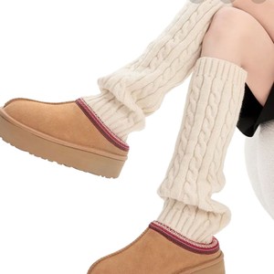Calentadores <span class=keywords><strong>de</strong></span> Piernas Gruesos y Cálidos para Invierno, Transpirables, con Patrón Sólido, Estilo Coreano, Tejido Grueso, Calcetines Holgados y Versátiles para <span class=keywords><strong>Mujer</strong></span> - Product Image 5