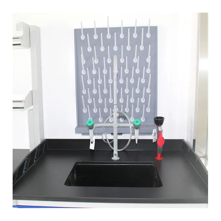 도매 테스트 튜브 비커 페그 보드 유리 제품 배수 건조 싱크대 페그 보드 실험실 건조 랙