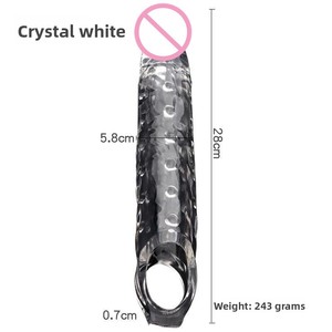 Sexspielzeug Romantische Wolf Zahn abdeckung Vergrößerte und verlängerte Kristalls imulation Penis abdeckung Silikon - Product Image 2