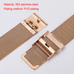 Fabricantes Personalizar 18mm 20mm 22mm Ajustable Mujeres Hombres Milanese Lujo Metal Acero Inoxidable <span class=keywords><strong>Reloj</strong></span> Bandas <span class=keywords><strong>Correa</strong></span> - Product Image 6
