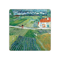 Tapete de Mahjong de Goma Gruesa Antideslizante, Reductor de Ruido y Fácil de Limpiar con Diseño de la Famosa Pintura de Van Gogh