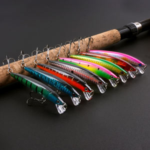 Lot de 8 leurres méné pour la pêche au bar, appâts durs pour truite, poisson-chat - Product Image 5