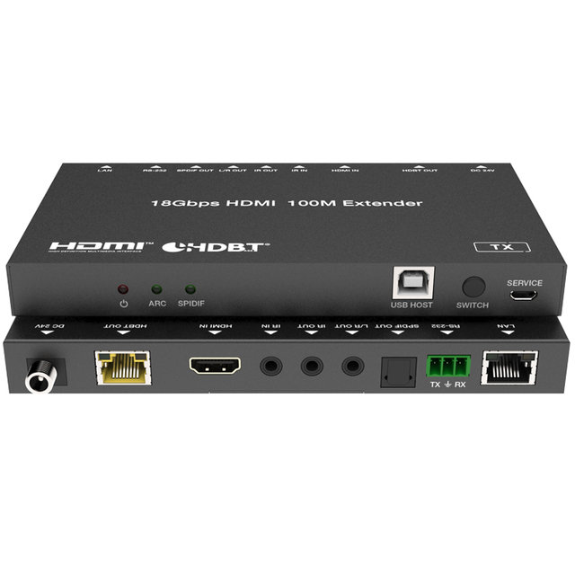 Kvm hdmi Extender Network 4k hdmi Kvm Extender with Bi-directional IR Supports USB KVM and PoC Function
