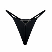 Vente en gros de lingerie sexy, sous-vêtements string, bikini de plage, bijoux de corps en strass noirs, string pour femmes