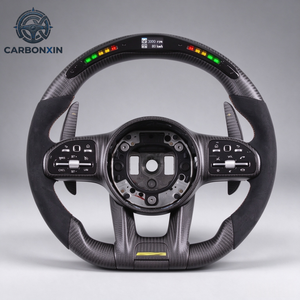 Volante de Fibra de Carbono y Cuero Personalizado de Alta Calidad con LED para Mercedes Benz CLS W218/W219, Clase C W205 W204, Clase G, Clase S W221 - Product Image 4