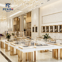 Agencement Intérieur Complet de Bijouterie Personnalisée : Solutions de Mobilier de Présentation de Bijoux avec Éclairage LED de Luxe