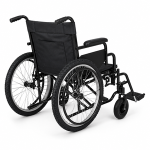 Silla de Ruedas Manual Económica con Marco Plegable, Ruedas Traseras Grandes y Asiento Acolchado para Ancianos, Discapacitados, Hospitales y Cuidado en el Hogar - Product Image 4