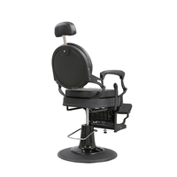 Fauteuil de barbier inclinable moderne vintage en cuir synthétique de luxe pour salon de coiffure, mobilier de salon, spa