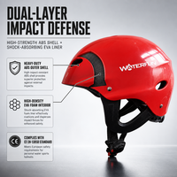Casque de sécurité pour sports nautiques conforme à la norme CE EN1385, réglable, coque ABS EVA, kayak, canoë, rafting, équipement de sauvetage, unisexe