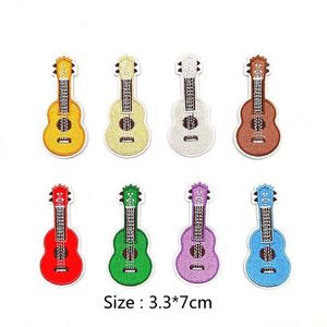 Patch brodé thermocollant coloré en forme de guitare pour la décoration (vente en gros) - Product Image 2