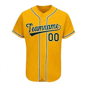 Uniforme de baseball personnalisé pour adultes, taille plus, maillot jaune pour homme, pantalon blanc, nom de l'équipe imprimé, polyester respirant, tout inclus - Product Image 2